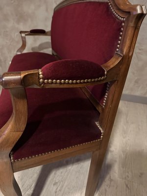 Louis Philippe Bench in Velour-BFK-1806008