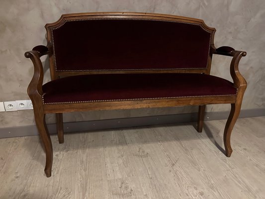 Louis Philippe Bench in Velour-BFK-1806008