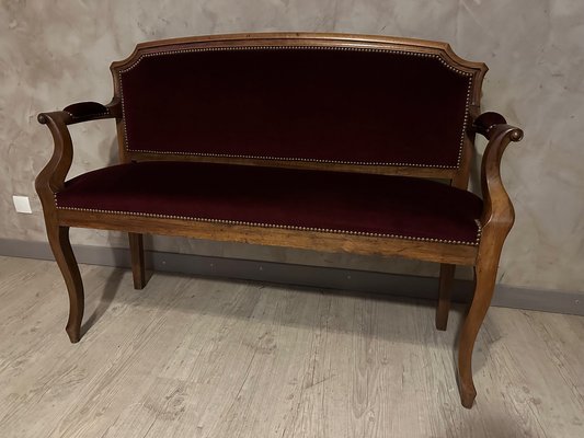 Louis Philippe Bench in Velour-BFK-1806008