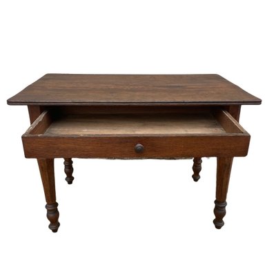 Louis Philippe Bistro Table with 1 Drawer in Oak-SDV-1261382