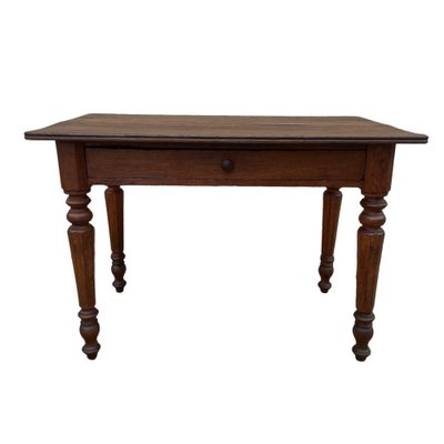 Louis Philippe Bistro Table with 1 Drawer in Oak-SDV-1261382