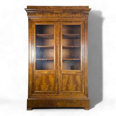 Louis Philippe Bookcase in Flamed Mahogany-HLV-2033094