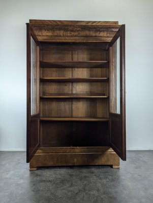 Louis Philippe Bookcase in Flamed Mahogany-HLV-2033094