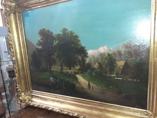 Louis Philippe Era Artist, Landscape, 1800s, Oil on Canvas, Framed-AKA-1794660