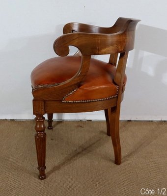 Louis Philippe Era Massive Walnut Office Chair-RVK-1319358