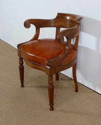 Louis Philippe Era Massive Walnut Office Chair-RVK-1319358