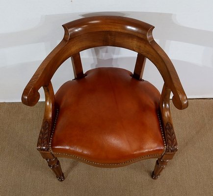 Louis Philippe Era Massive Walnut Office Chair-RVK-1319358