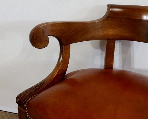 Louis Philippe Era Massive Walnut Office Chair-RVK-1319358