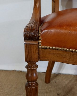 Louis Philippe Era Massive Walnut Office Chair-RVK-1319358