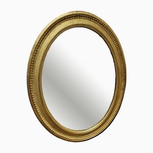 Louis Philippe Golden Leaf Oval Mirror-IBO-1251335