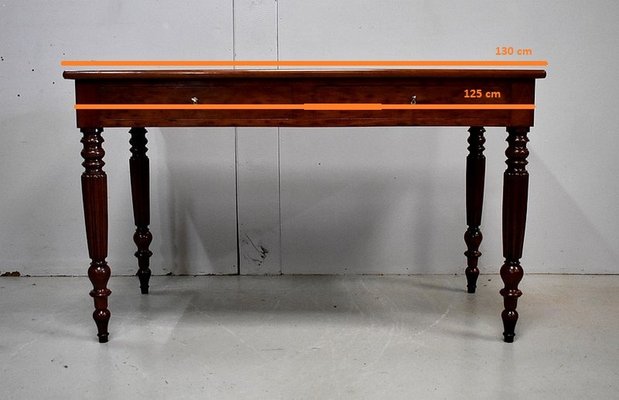 Louis Philippe Mahogany Desk, Mid 19th Century-RVK-845253