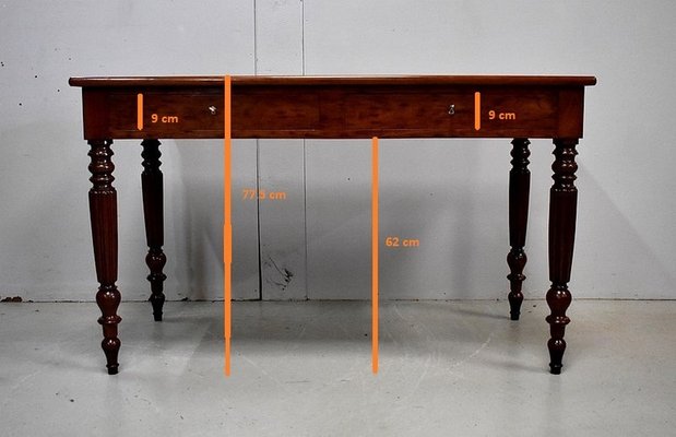 Louis Philippe Mahogany Desk, Mid 19th Century-RVK-845253