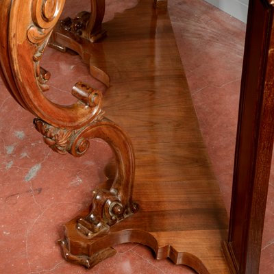 Louis Philippe Moved and Carved Walnut Console-RAQ-2034148