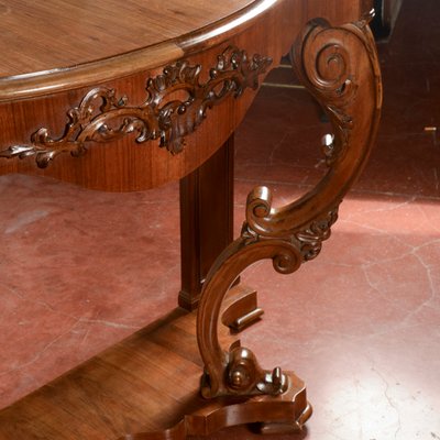 Louis Philippe Moved and Carved Walnut Console-RAQ-2034148