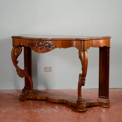 Louis Philippe Moved and Carved Walnut Console-RAQ-2034148