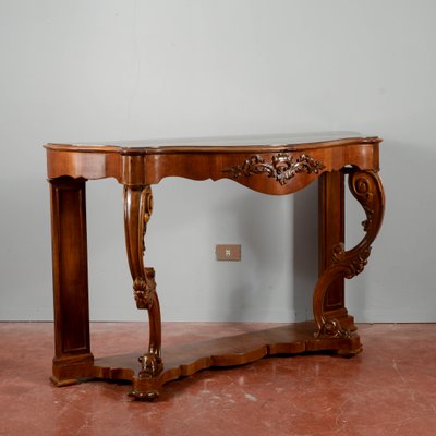 Louis Philippe Moved and Carved Walnut Console-RAQ-2034148