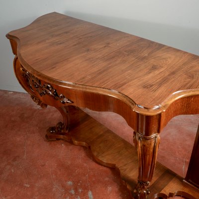 Louis Philippe Moved and Carved Walnut Console-RAQ-2034148