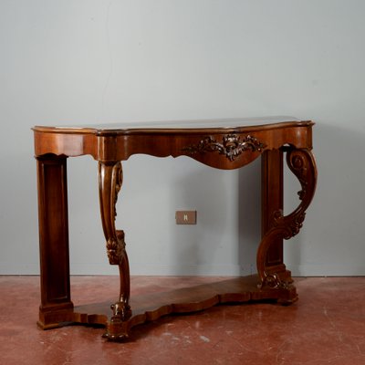 Louis Philippe Moved and Carved Walnut Console-RAQ-2034148