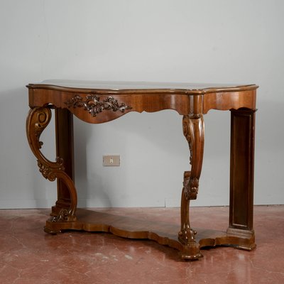 Louis Philippe Moved and Carved Walnut Console-RAQ-2034148