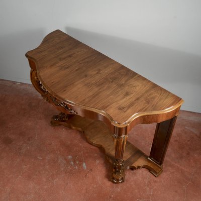 Louis Philippe Moved and Carved Walnut Console-RAQ-2034148