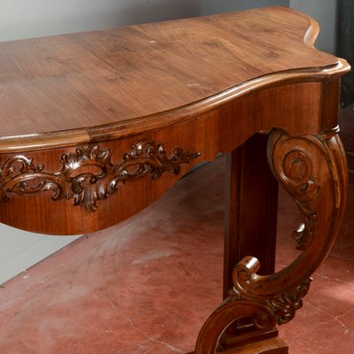 Louis Philippe Moved and Carved Walnut Console-RAQ-2034148