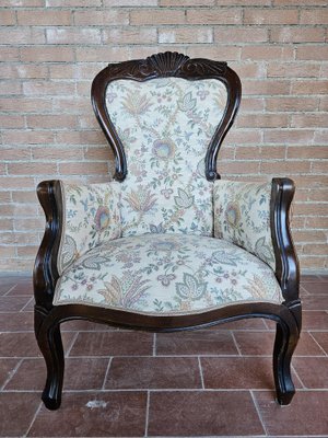 Louis Philippe Style Padded Armchair, Italy, 1940s-ZUW-1799524