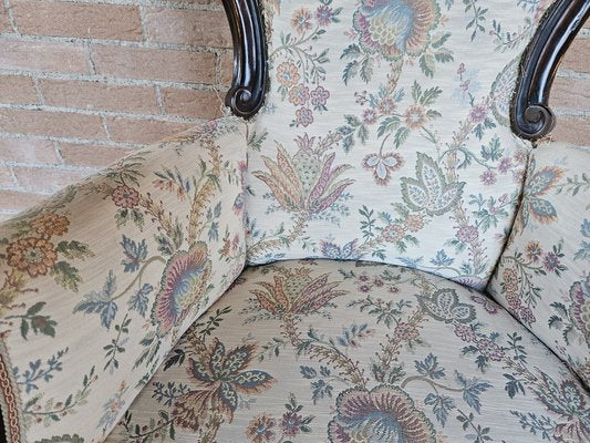 Louis Philippe Style Padded Armchair, Italy, 1940s-ZUW-1799524