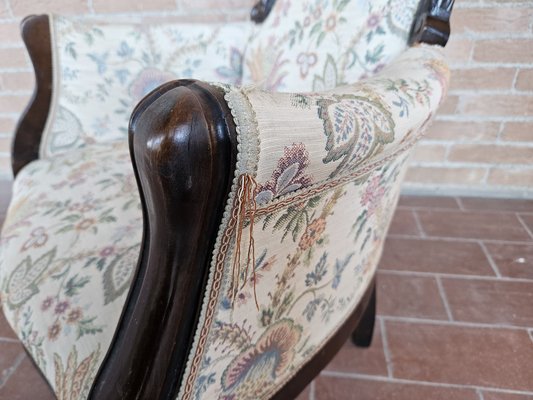 Louis Philippe Style Padded Armchair, Italy, 1940s-ZUW-1799524