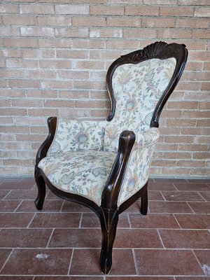 Louis Philippe Style Padded Armchair, Italy, 1940s-ZUW-1799524