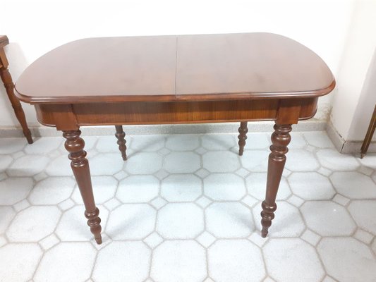 Louis Philippe Walnut Extendable Dining Table-AKA-888323