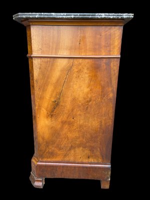 Louis Philippe Walnut Veneered Sideboard with Marble Top, 1930s-SDV-1752528