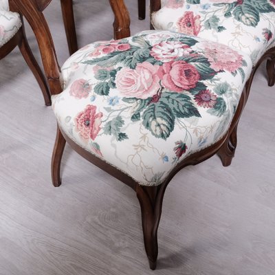 Louis Philippe Wooden Chairs, Set of 6-XSG-2043002