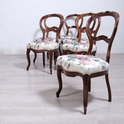 Louis Philippe Wooden Chairs, Set of 6-XSG-2043002