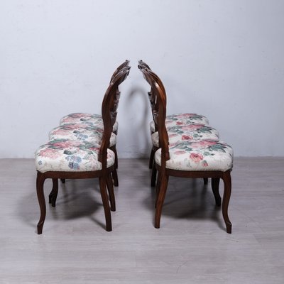 Louis Philippe Wooden Chairs, Set of 6-XSG-2043002