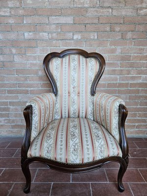 Louis Phillippe Style Padded Armchair, Italy, 1980s-ZUW-1799525