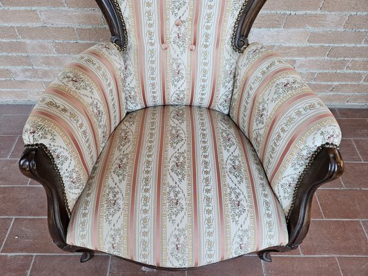 Louis Phillippe Style Padded Armchair, Italy, 1980s-ZUW-1799525