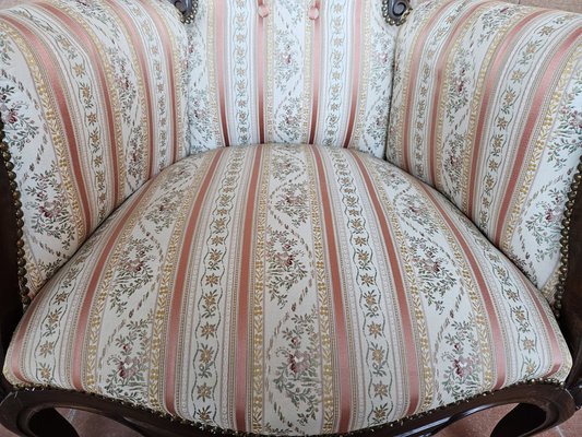 Louis Phillippe Style Padded Armchair, Italy, 1980s-ZUW-1799525