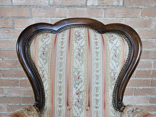 Louis Phillippe Style Padded Armchair, Italy, 1980s-ZUW-1799525