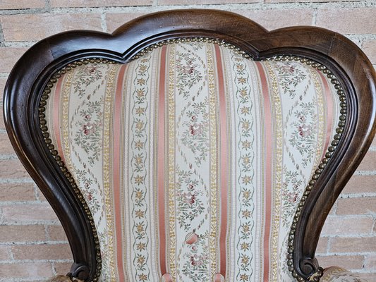 Louis Phillippe Style Padded Armchair, Italy, 1980s-ZUW-1799525