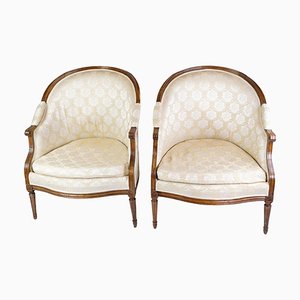 Louis Seize Chairs in Polished Mahogany, Set of 2-UY-1274074