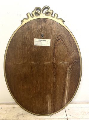 Louis Seize Oval Shaped Giltwood Mirror from Deknudt, Belgium, 1950s-WZZ-1352840