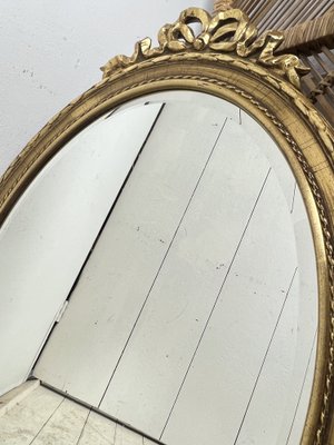 Louis Seize Oval Shaped Giltwood Mirror from Deknudt, Belgium, 1950s-WZZ-1352840