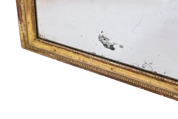 Louis Seize XVI Golden Console Table with Marble and Mirror, 1750s, Set of 2-CXC-1368782