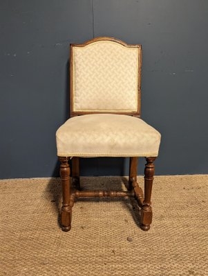 Louis XIII Brown & Beige Chair-HLV-1783948