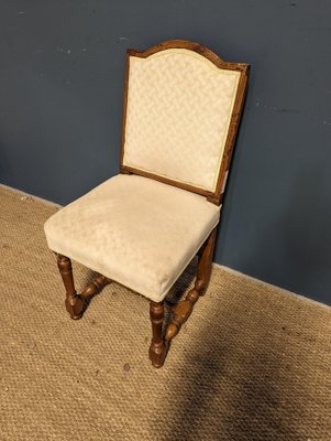 Louis XIII Brown & Beige Chair-HLV-1783948