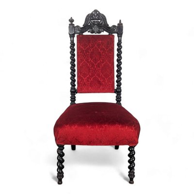 Louis XIII Style Chair in Red-HLV-2033134