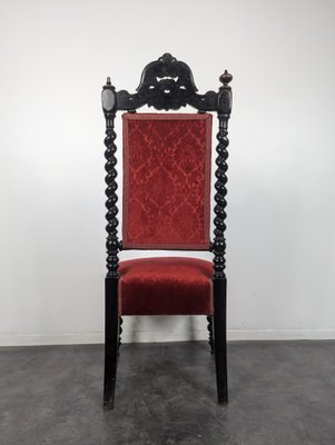 Louis XIII Style Chair in Red-HLV-2033134