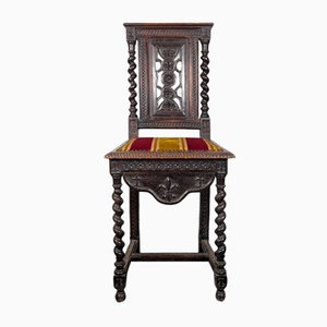 Louis XIII Style High Chair in Oak-HLV-2033133