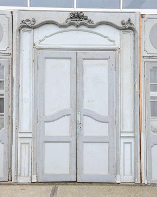 Louis XIV 4-Door Carved Oak Paneling, France, 1700s-TDA-1376330