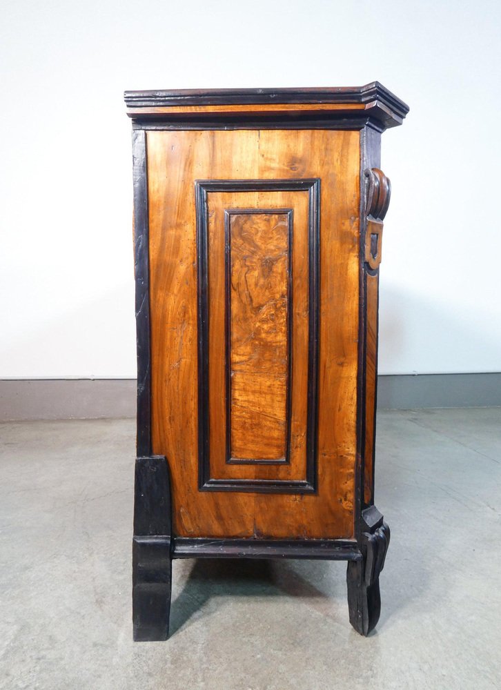 Louis XIV Lombard Dresser in Walnut and Burl, Early 1700s